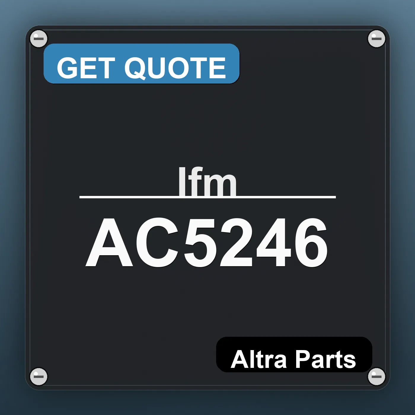 Ifm AC5246 industrial nameplate style image – Altra Parts. GET QUOTE.