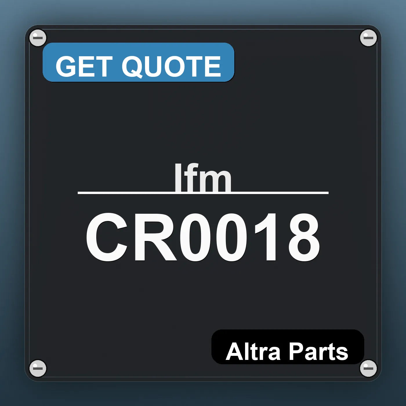 Ifm CR0018 industrial nameplate style image – Altra Parts. GET QUOTE.
