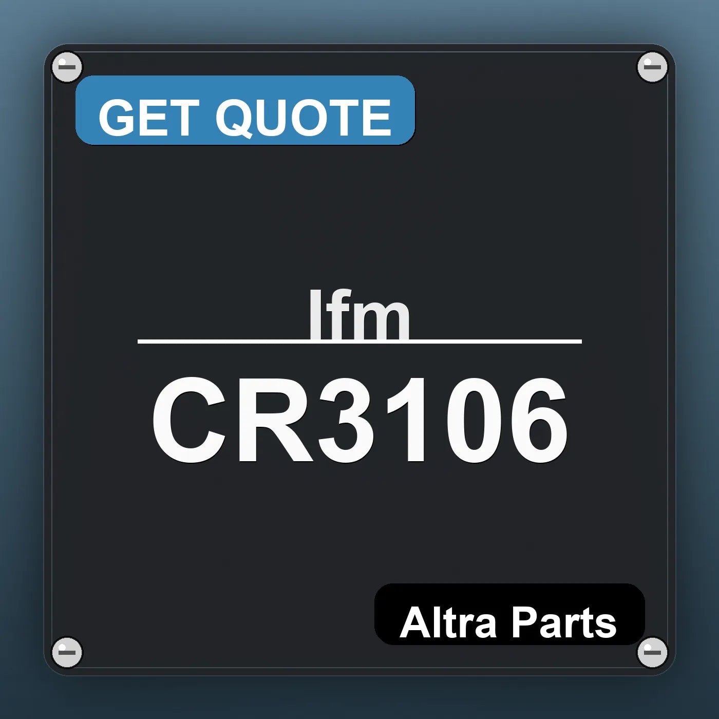 Ifm CR3106 industrial nameplate style image – Altra Parts. GET QUOTE.