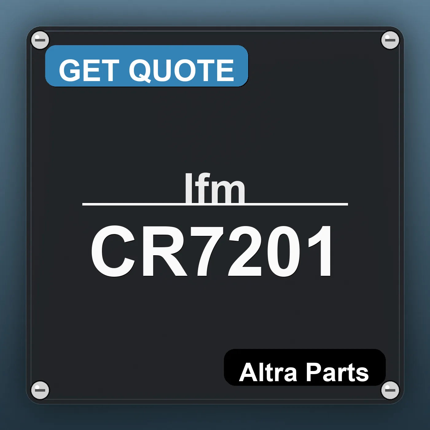 Ifm CR7201 industrial nameplate style image – Altra Parts. GET QUOTE.