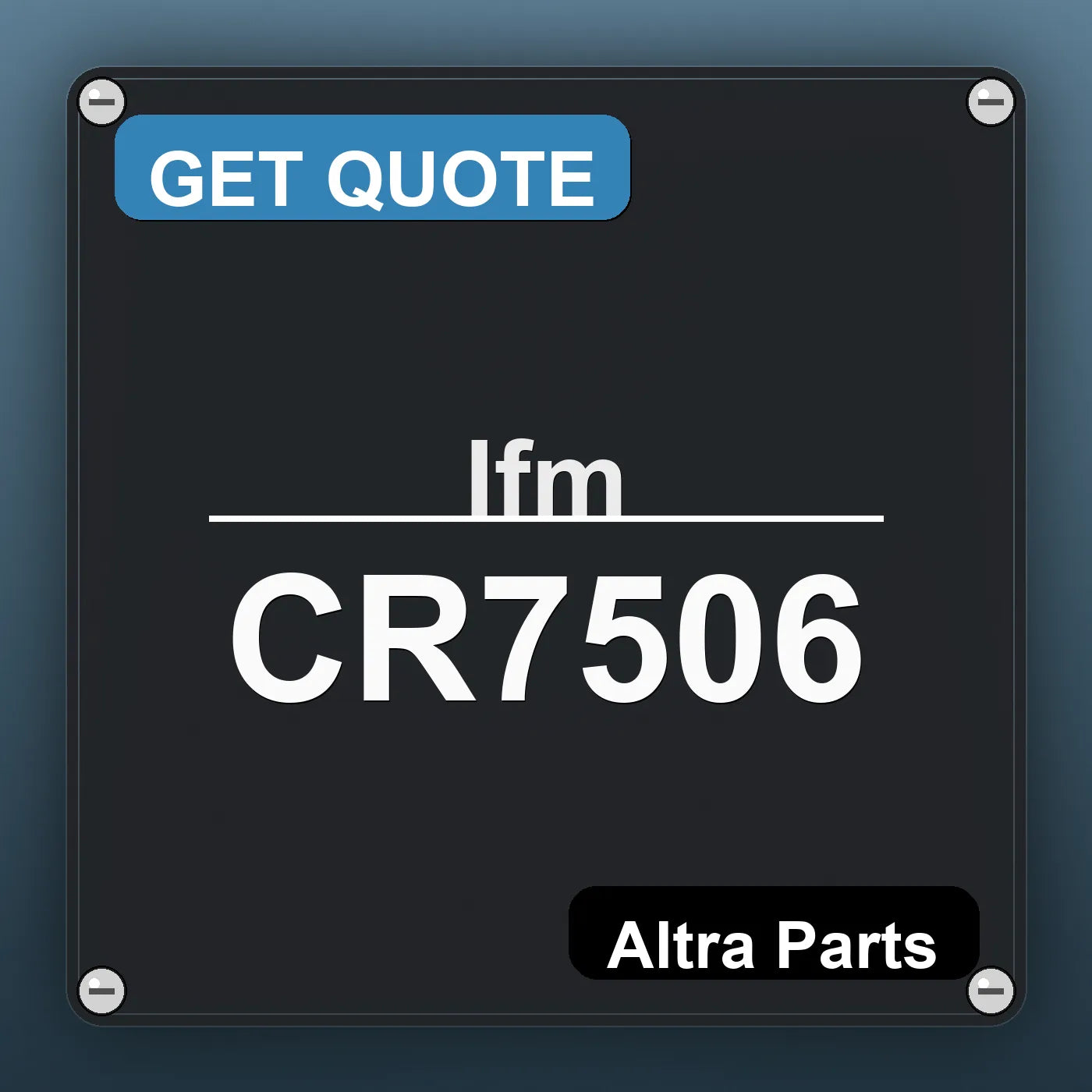 Ifm CR7506 industrial nameplate style image – Altra Parts. GET QUOTE.
