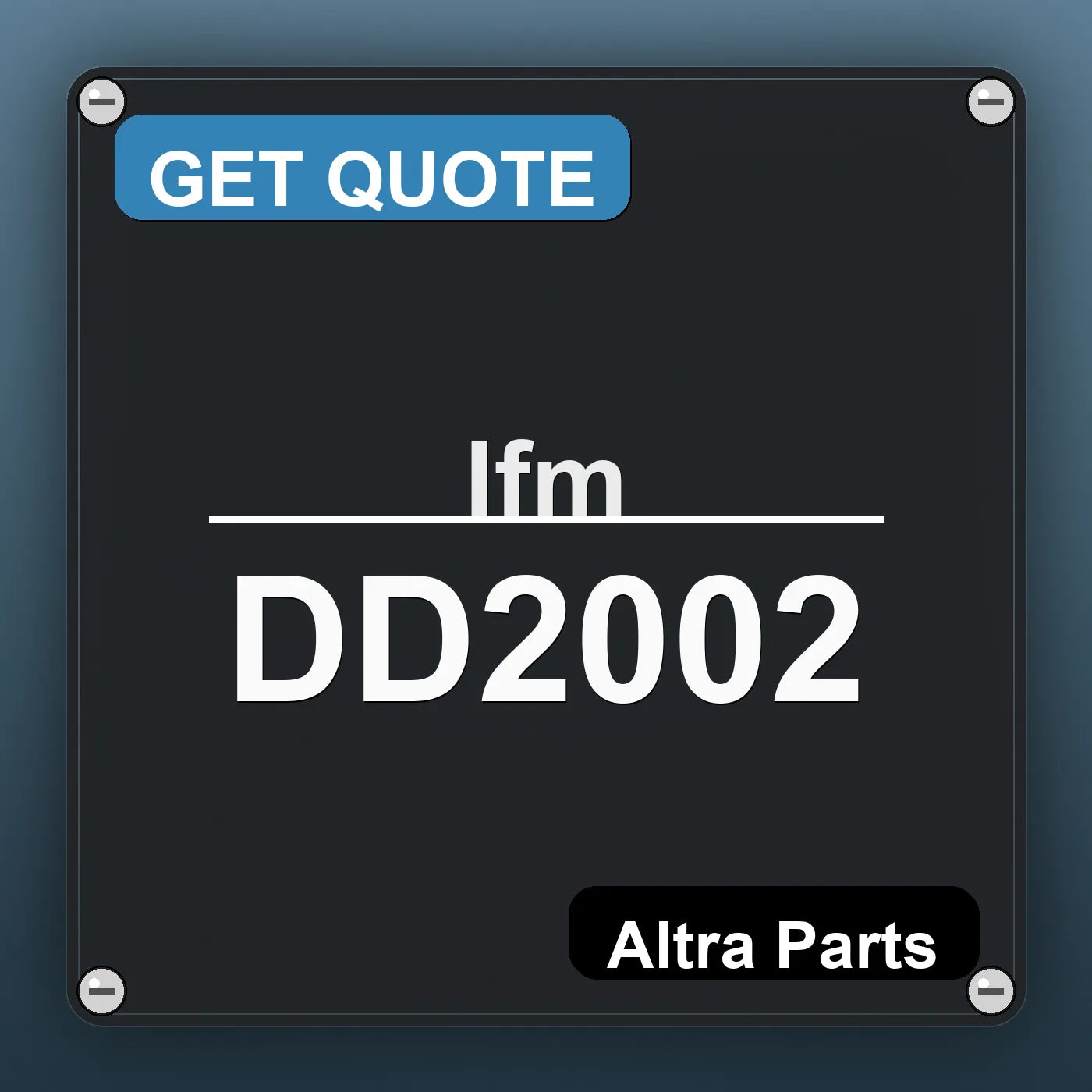 Ifm DD2002 industrial nameplate style image – Altra Parts. GET QUOTE.