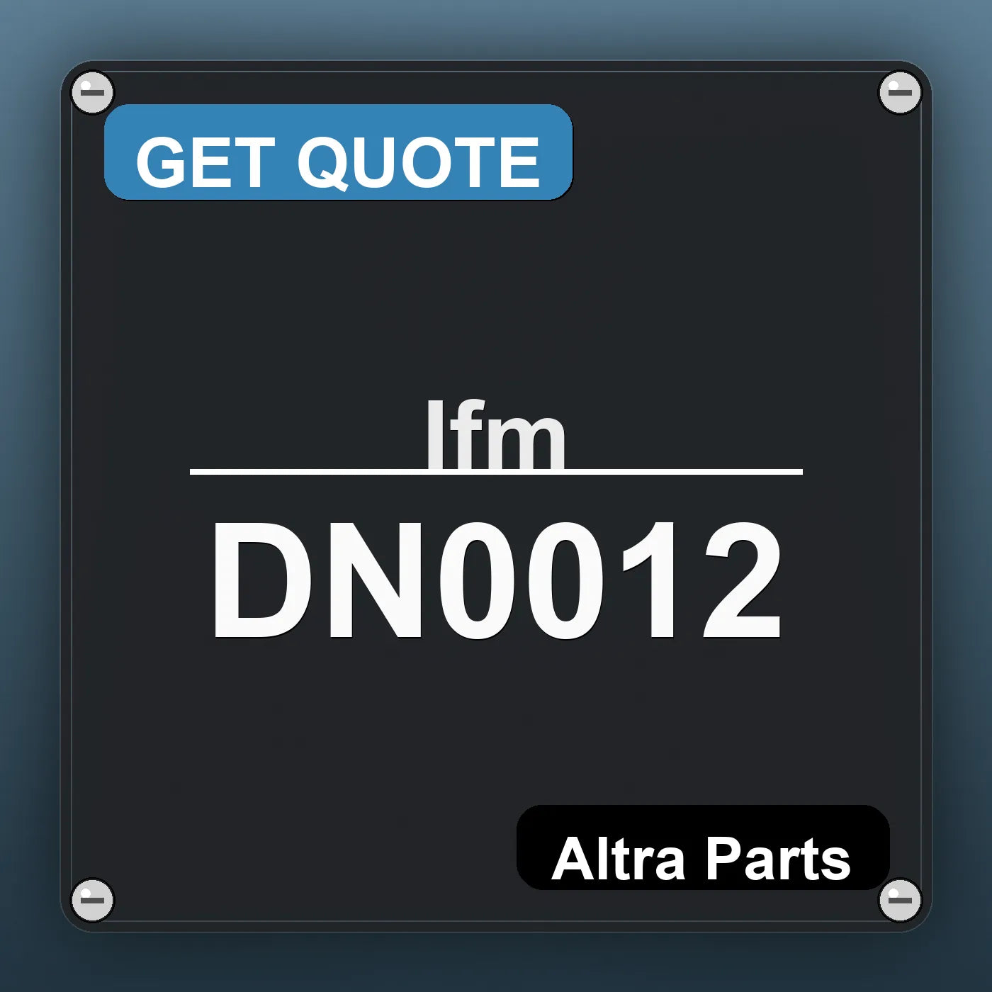 Ifm DN0012 industrial nameplate style image – Altra Parts. GET QUOTE.