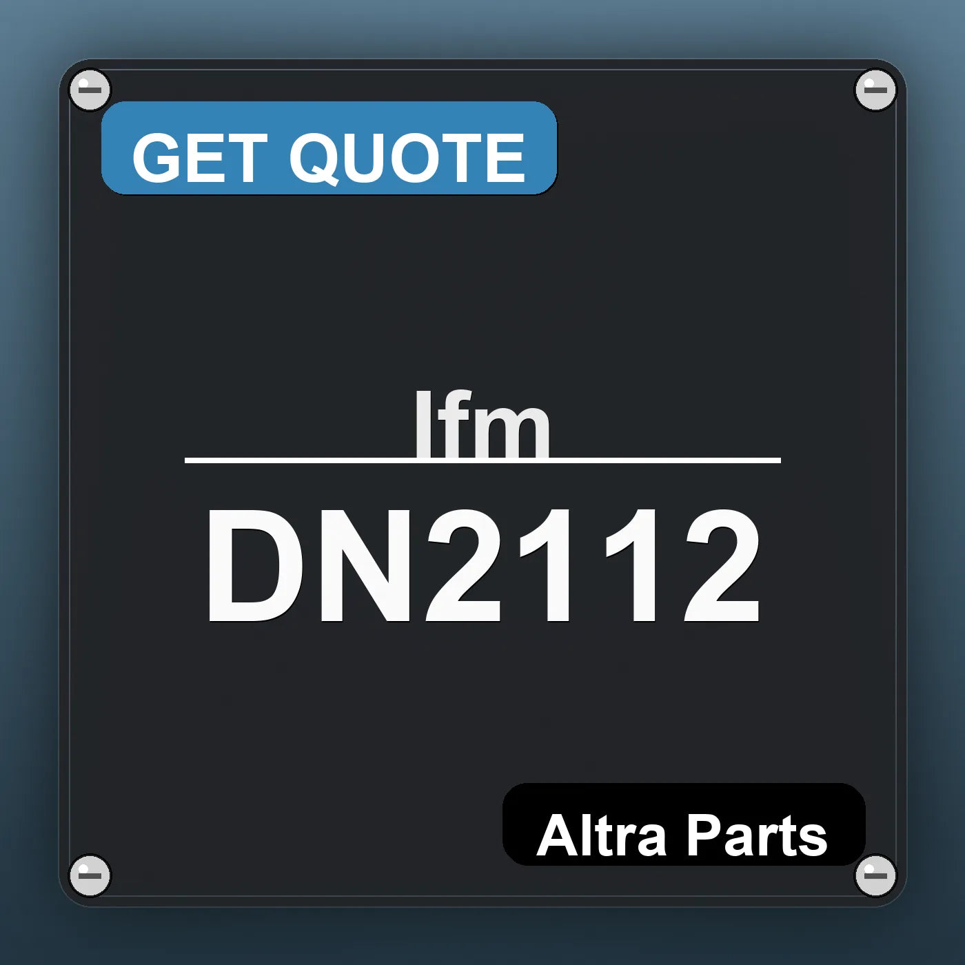 Ifm DN2112 industrial nameplate style image – Altra Parts. GET QUOTE.