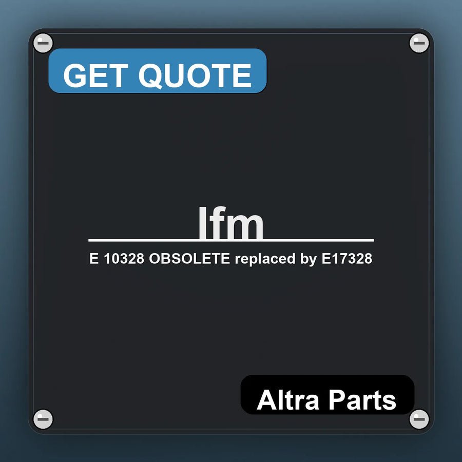 Ifm E 10328 OBSOLETE replaced by E17328 industrial nameplate style image – Altra Parts. GET QUOTE.