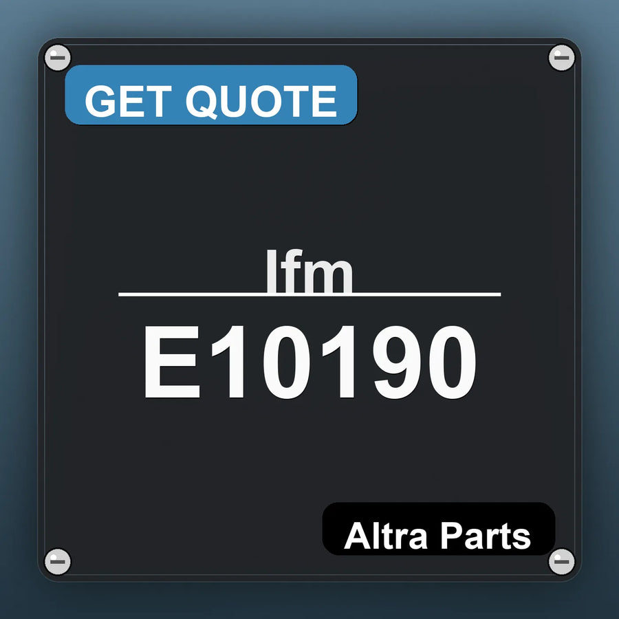 Ifm E10190 industrial nameplate style image – Altra Parts. GET QUOTE.