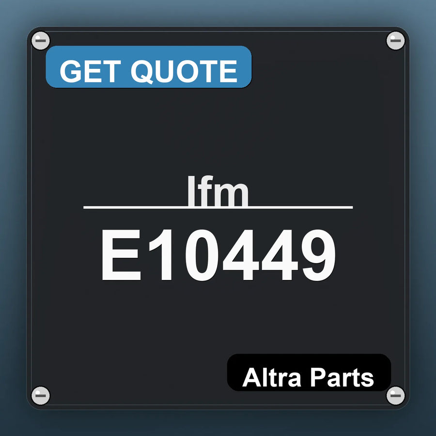 Ifm E10449 industrial nameplate style image – Altra Parts. GET QUOTE.