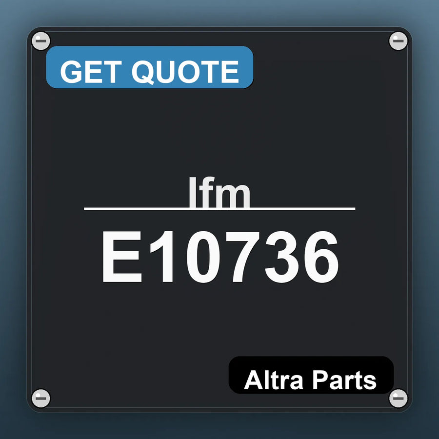 Ifm E10736 industrial nameplate style image – Altra Parts. GET QUOTE.