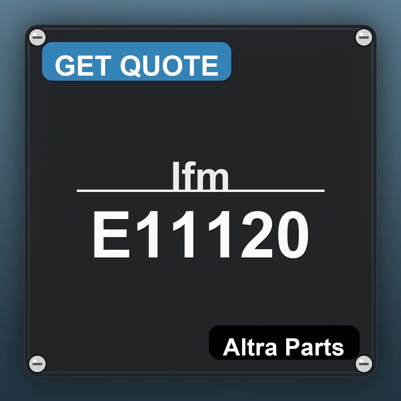 Ifm E11120 industrial nameplate style image – Altra Parts. GET QUOTE.