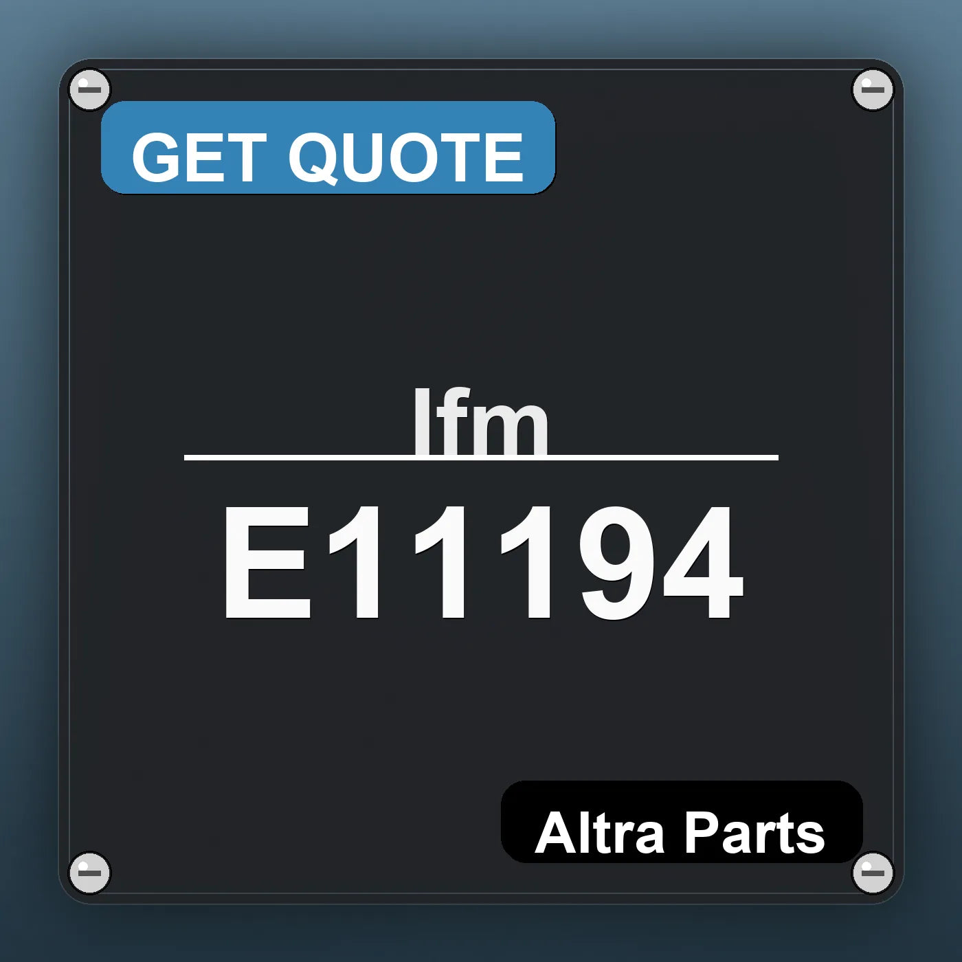 Ifm E11194 industrial nameplate style image – Altra Parts. GET QUOTE.