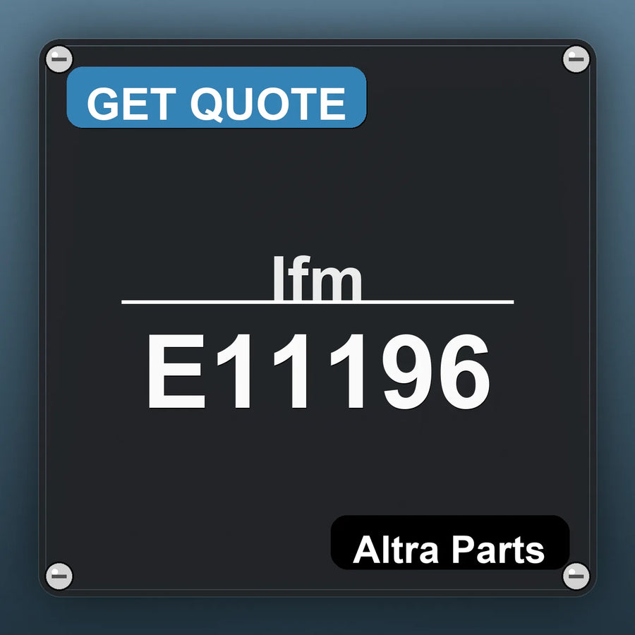Ifm E11196 industrial nameplate style image – Altra Parts. GET QUOTE.