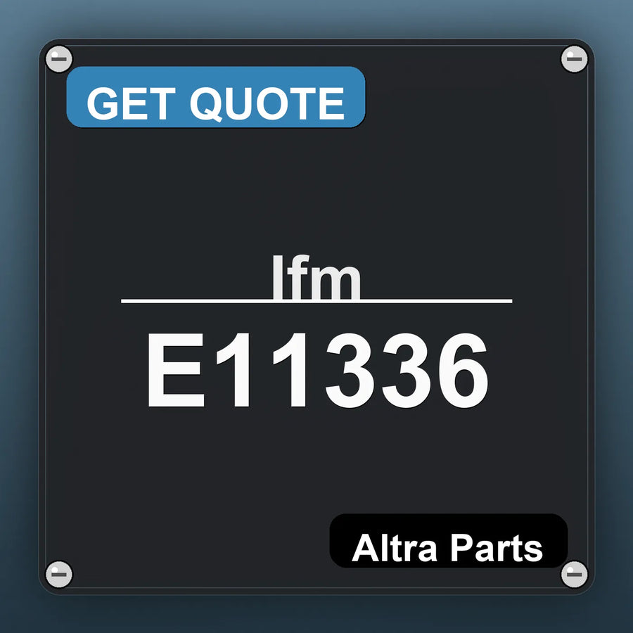 Ifm E11336 industrial nameplate style image – Altra Parts. GET QUOTE.