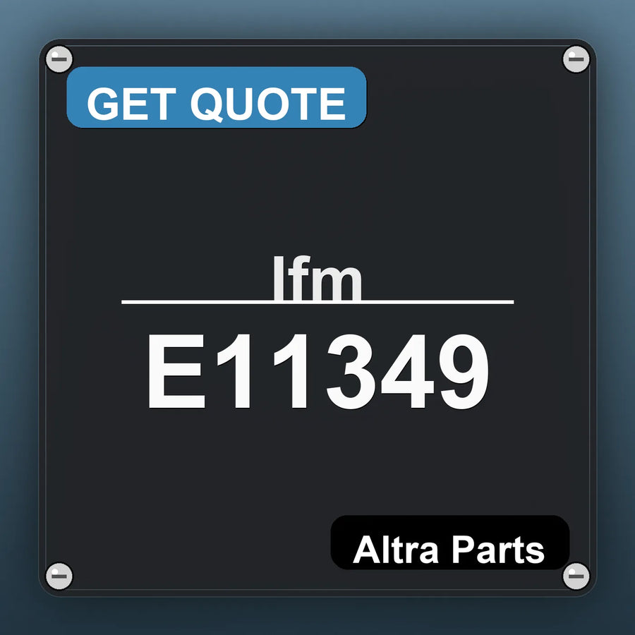 Ifm E11349 industrial nameplate style image – Altra Parts. GET QUOTE.