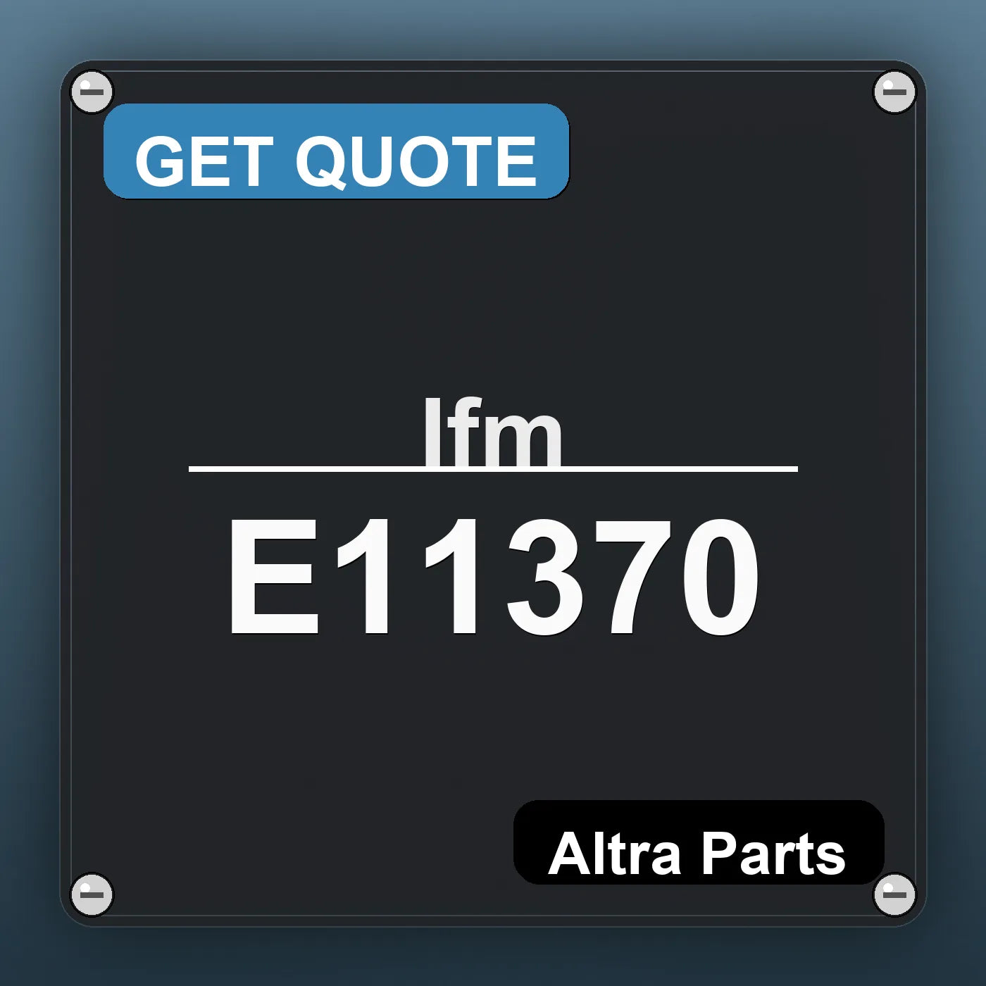 Ifm E11370 industrial nameplate style image – Altra Parts. GET QUOTE.