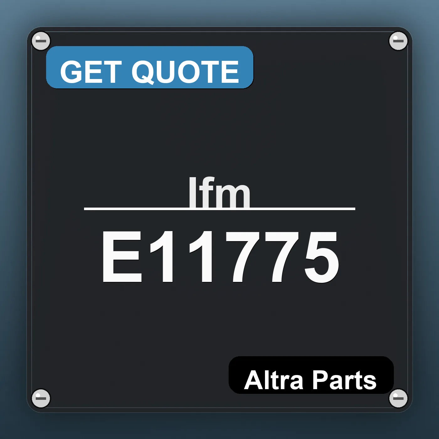 Ifm E11775 industrial nameplate style image – Altra Parts. GET QUOTE.