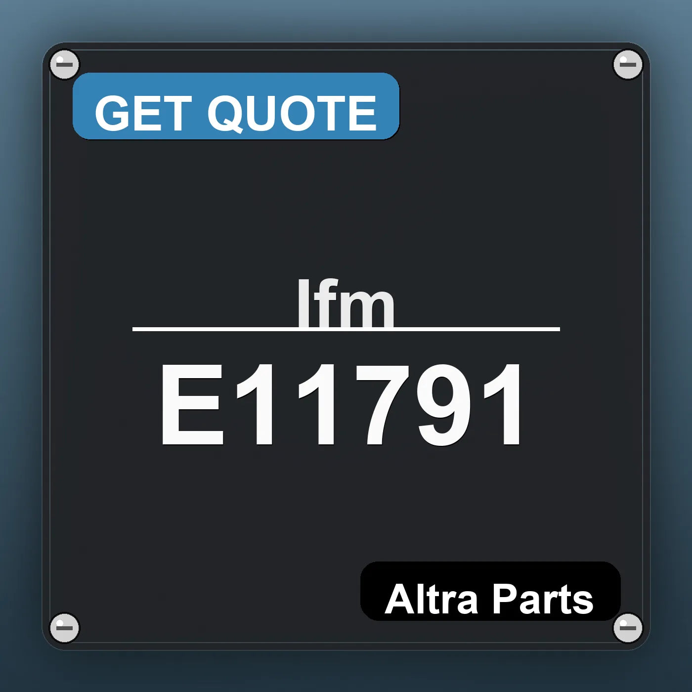 Ifm E11791 industrial nameplate style image – Altra Parts. GET QUOTE.