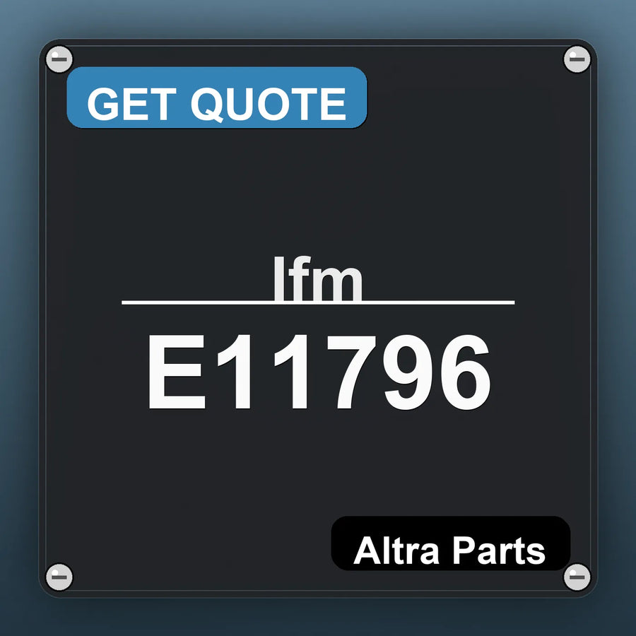 Ifm E11796 industrial nameplate style image – Altra Parts. GET QUOTE.