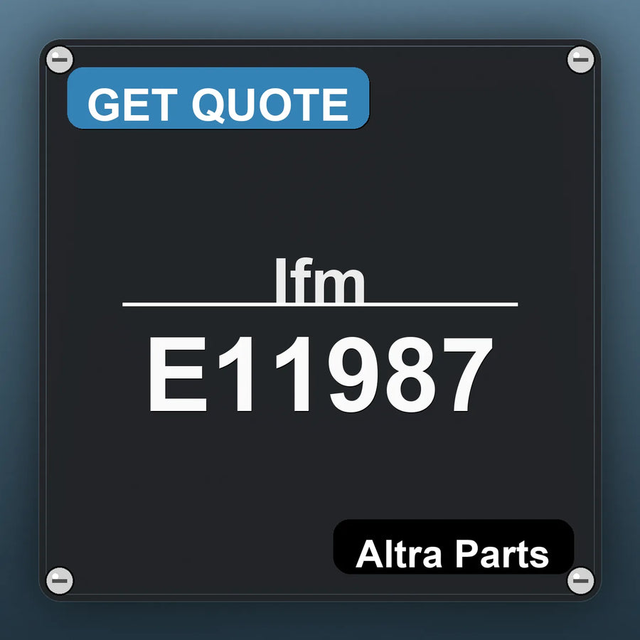 Ifm E11987 industrial nameplate style image – Altra Parts. GET QUOTE.