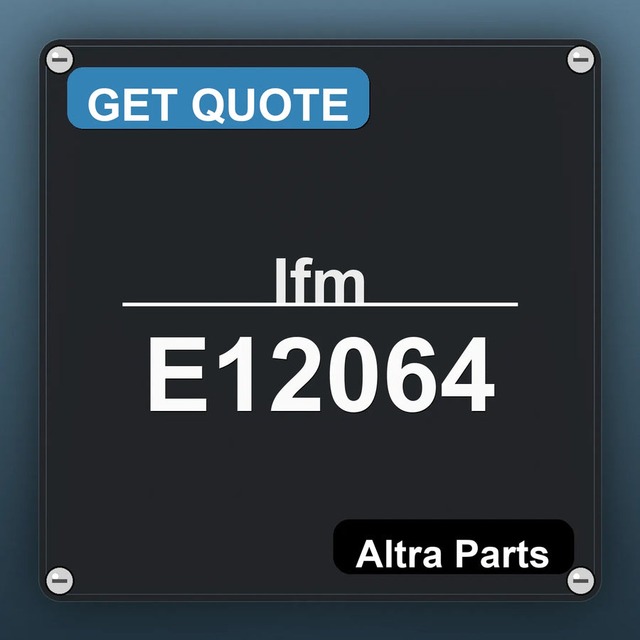 Ifm E12064 industrial nameplate style image – Altra Parts. GET QUOTE.
