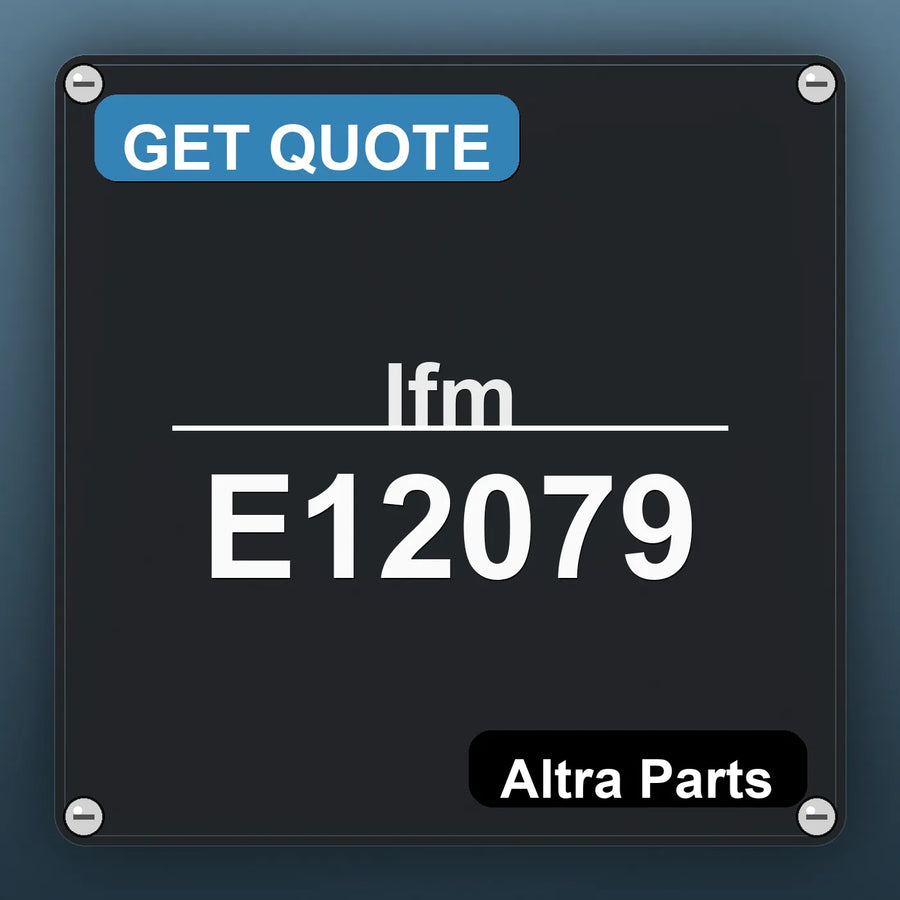 Ifm E12079 industrial nameplate style image – Altra Parts. GET QUOTE.