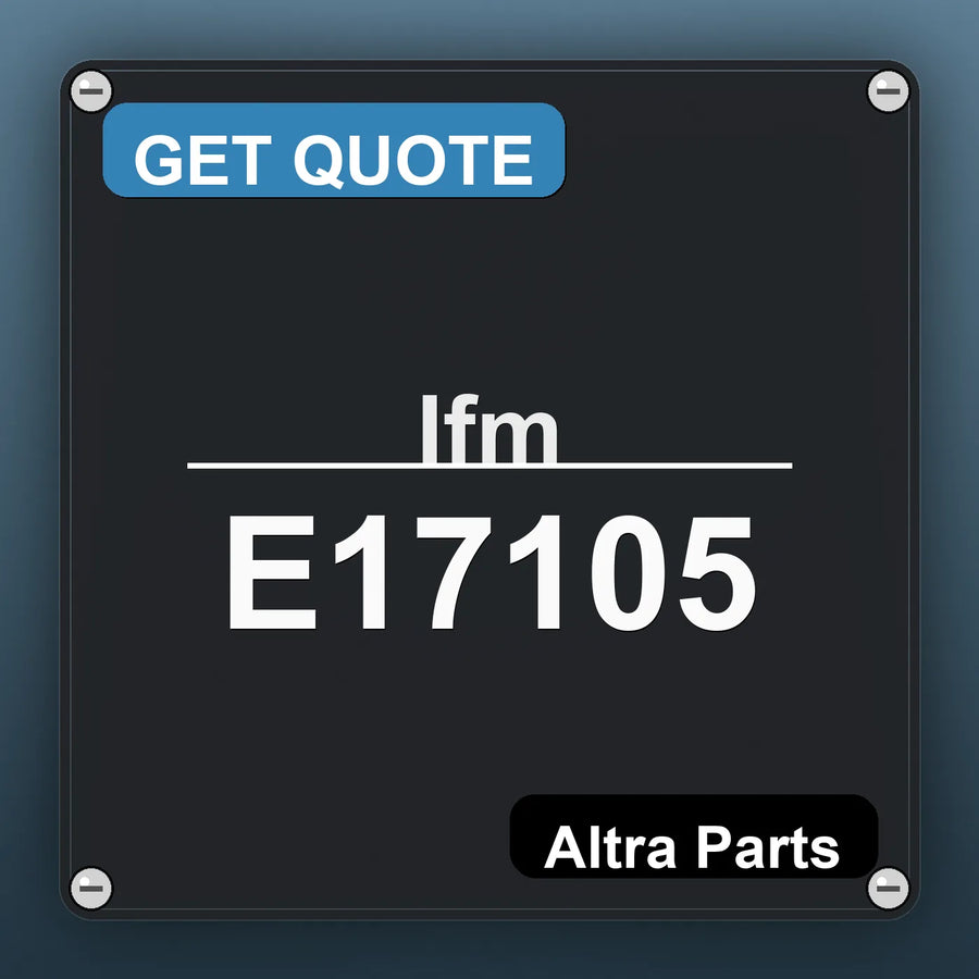 Ifm E17105 industrial nameplate style image – Altra Parts. GET QUOTE.