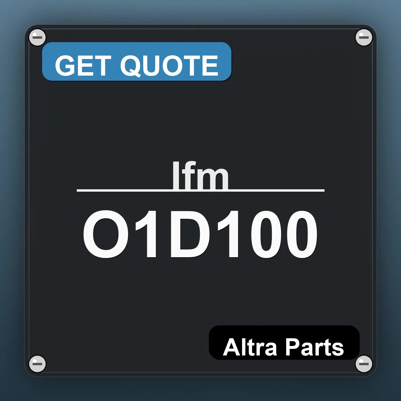 Ifm O1D100 industrial nameplate style image – Altra Parts. GET QUOTE.