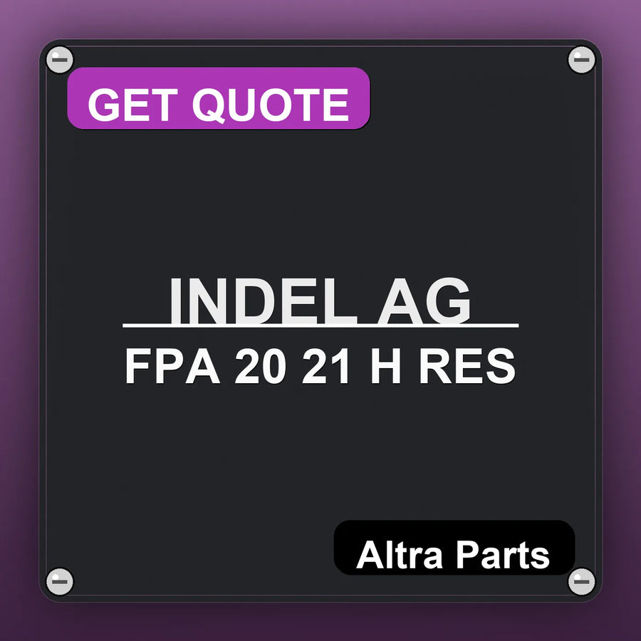 INDEL AG FPA 20 21 H RES industrial nameplate style image – Altra Parts. GET QUOTE.