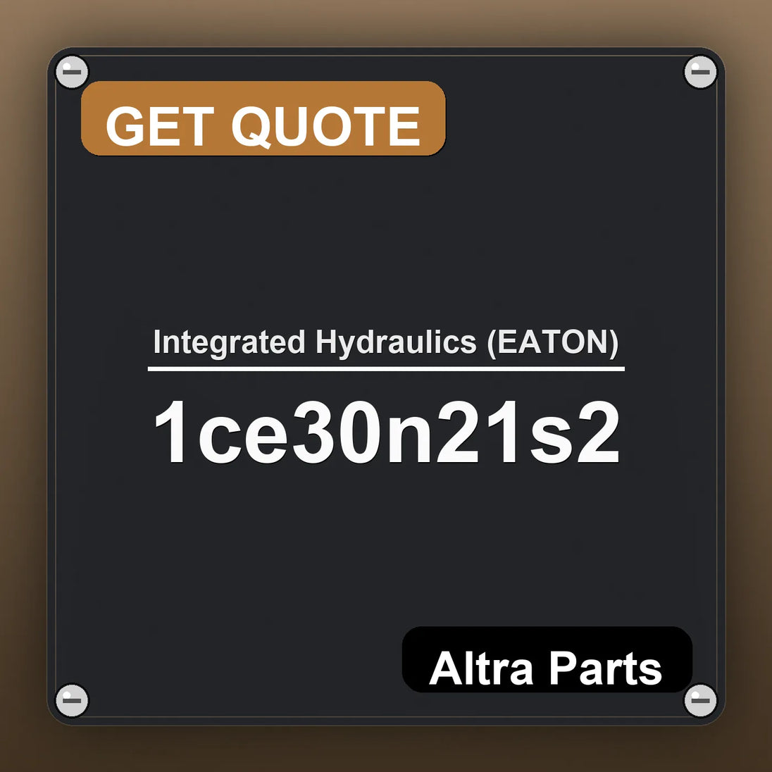 Integrated Hydraulics (EATON) 1ce30n21s2 industrial nameplate style image – Altra Parts. GET QUOTE.