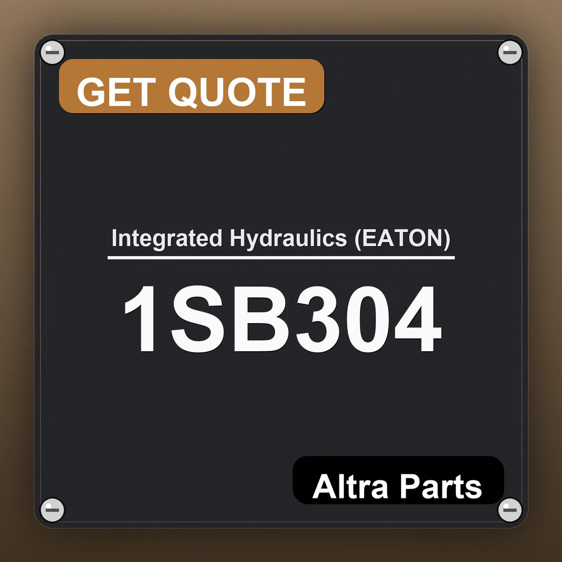 Integrated Hydraulics (EATON) 1SB304 industrial nameplate style image – Altra Parts. GET QUOTE.