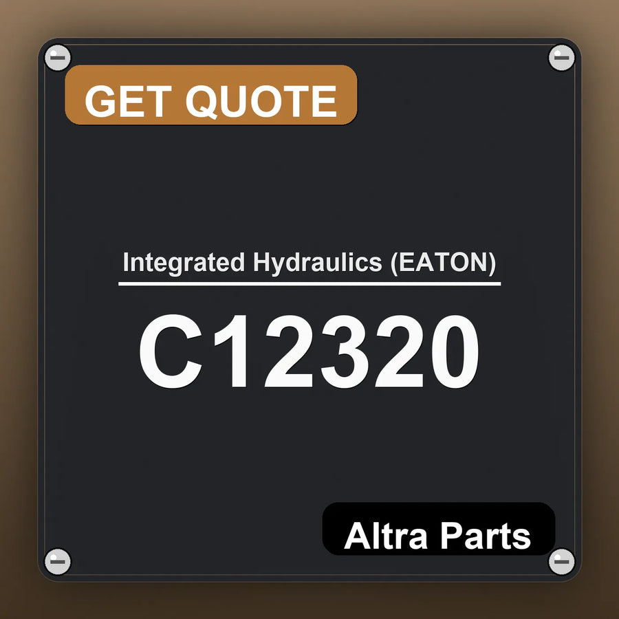 Integrated Hydraulics (EATON) C12320 industrial nameplate style image – Altra Parts. GET QUOTE.