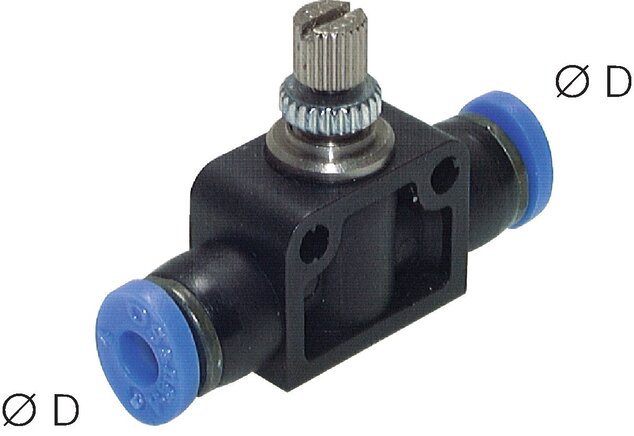 SANG-A One-way flow control 3/16" Push-in fitting