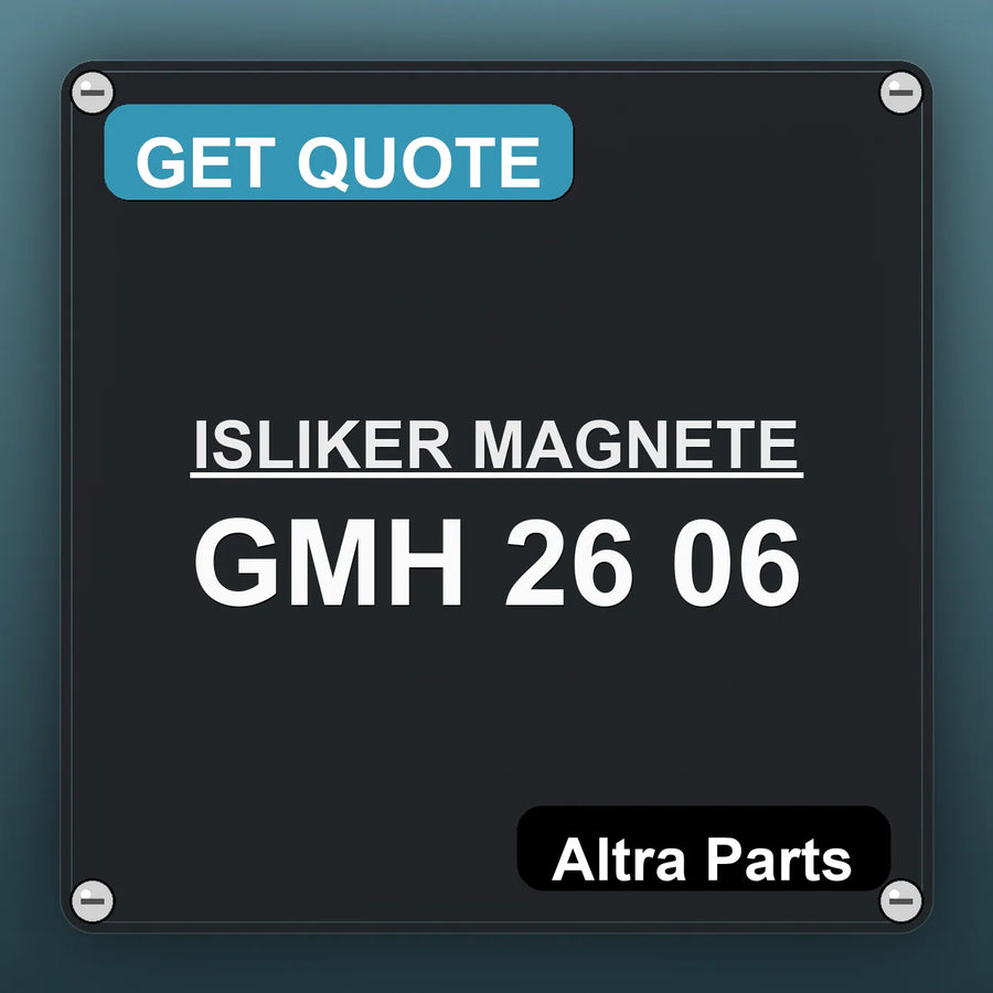 ISLIKER MAGNETE GMH 26 06 industrial nameplate style image – Altra Parts. GET QUOTE.