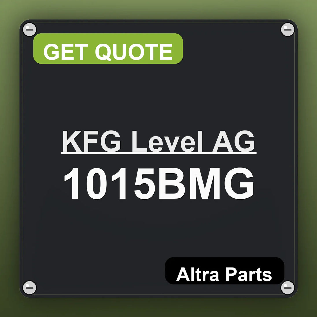 KFG Level AG 1015BMG industrial nameplate style image – Altra Parts. GET QUOTE.