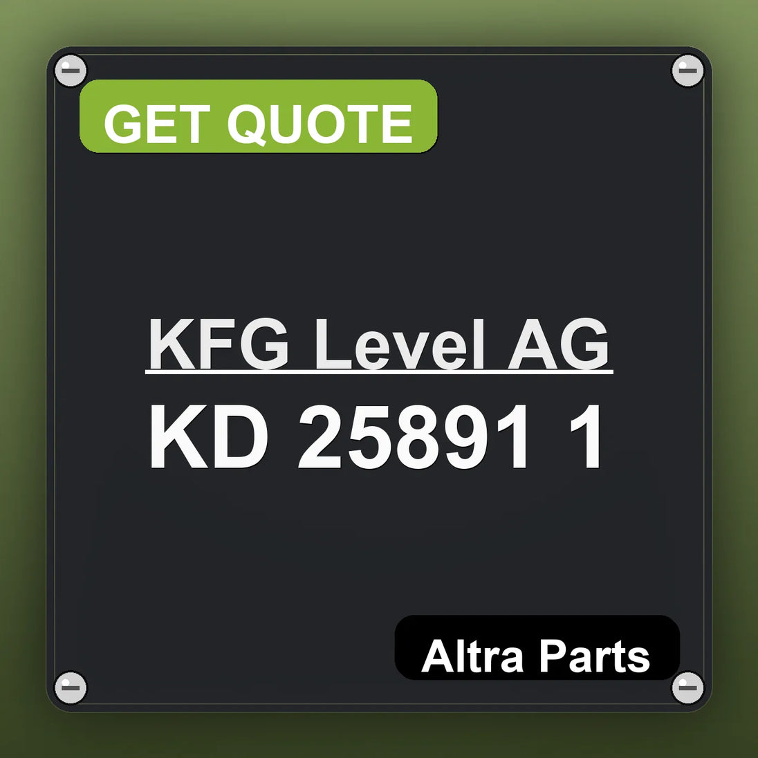 KFG Level AG KD 25891 1 industrial nameplate style image – Altra Parts. GET QUOTE.