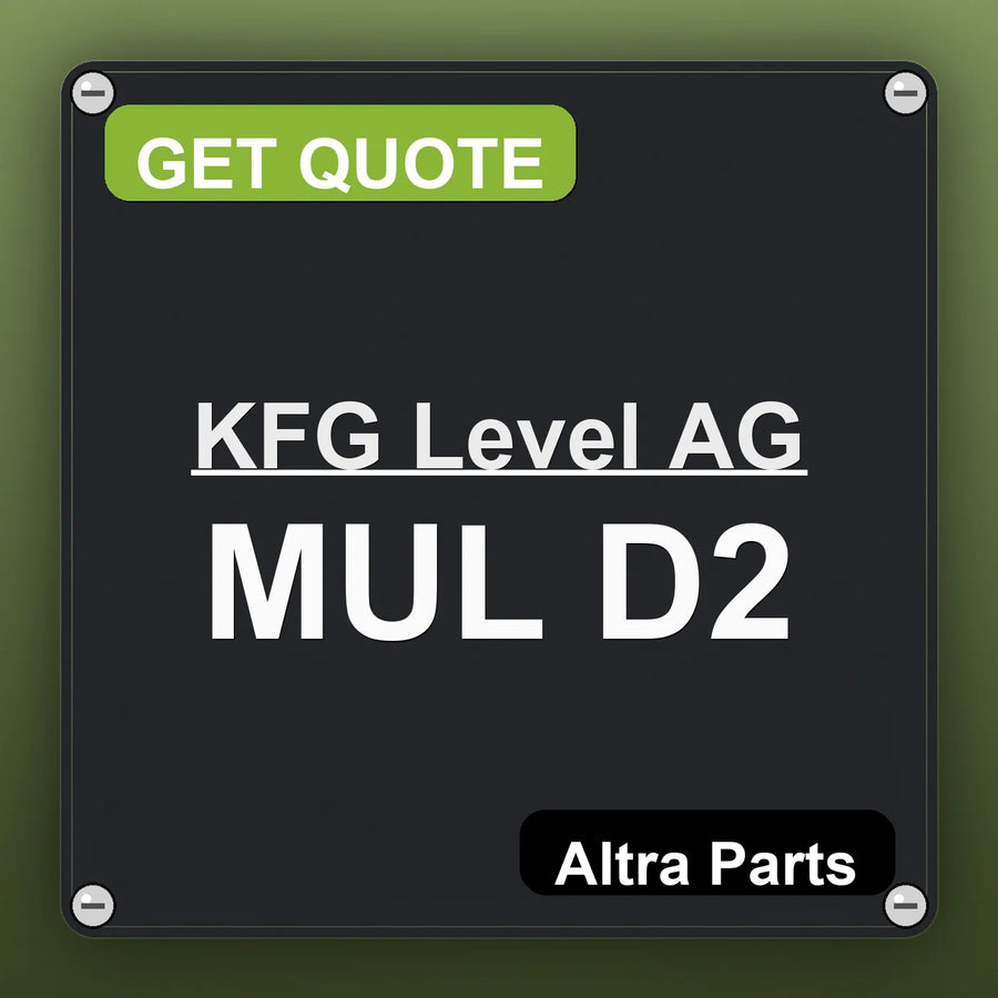KFG Level AG MUL D2 industrial nameplate style image – Altra Parts. GET QUOTE.