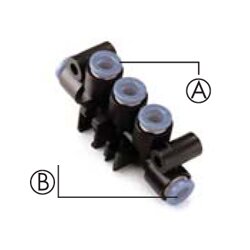 SMC KM16-04-04-3 Push-in manifold