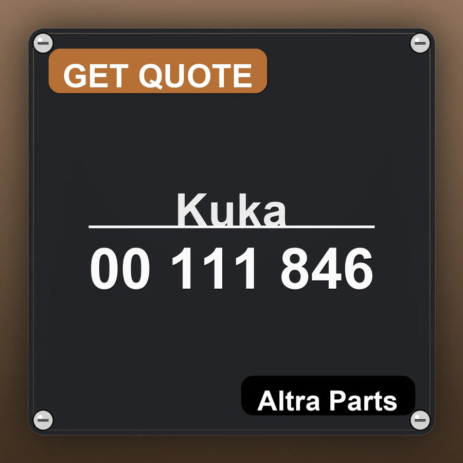Kuka 00 111 846 industrial nameplate style image – Altra Parts. GET QUOTE.