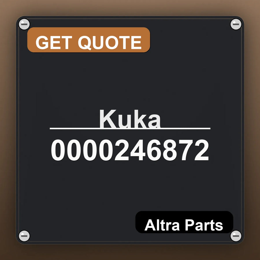 Kuka 0000246872 industrial nameplate style image – Altra Parts. GET QUOTE.