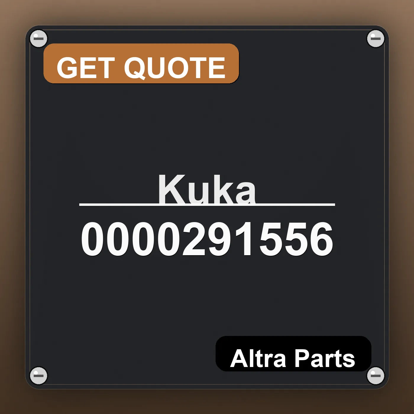 Kuka 0000291556 industrial nameplate style image – Altra Parts. GET QUOTE.