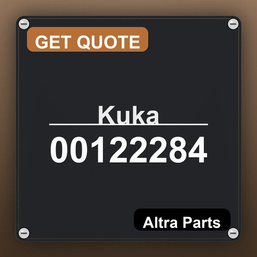 Kuka 00122284 industrial nameplate style image – Altra Parts. GET QUOTE.