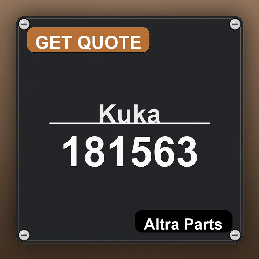 Kuka 181563 industrial nameplate style image – Altra Parts. GET QUOTE.