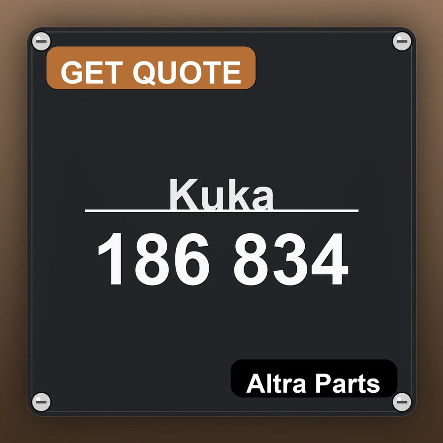 Kuka 186 834 industrial nameplate style image – Altra Parts. GET QUOTE.