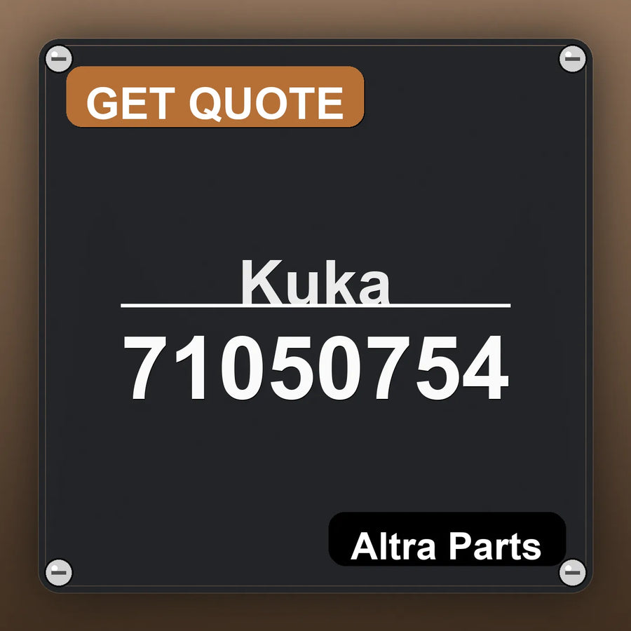 Kuka 71050754 industrial nameplate style image – Altra Parts. GET QUOTE.