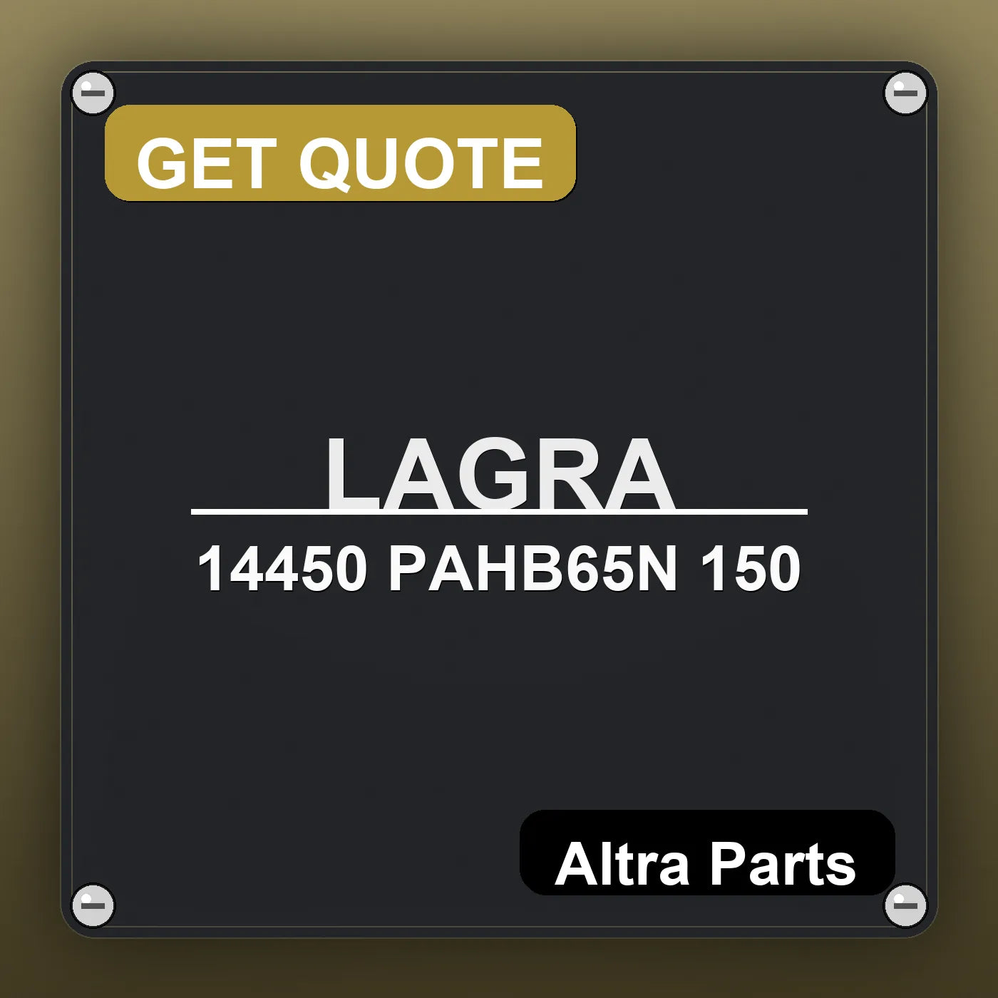 LAGRA 14450 PAHB65N 150 industrial nameplate style image – Altra Parts. GET QUOTE.