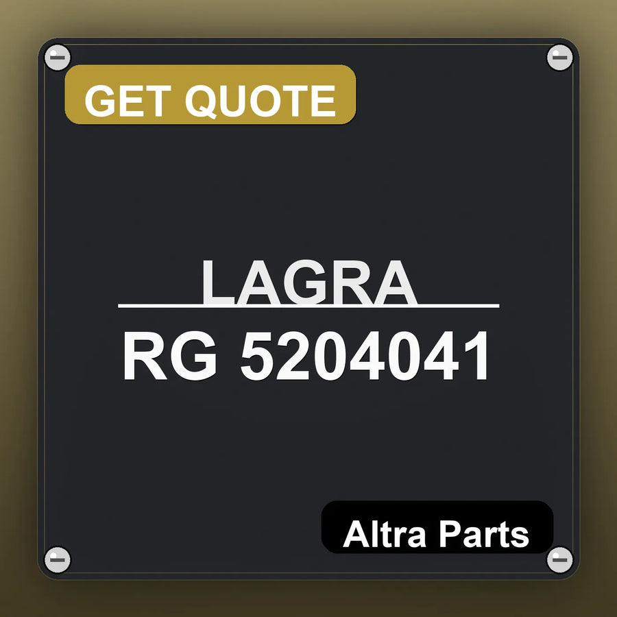 LAGRA RG 5204041 industrial nameplate style image – Altra Parts. GET QUOTE.