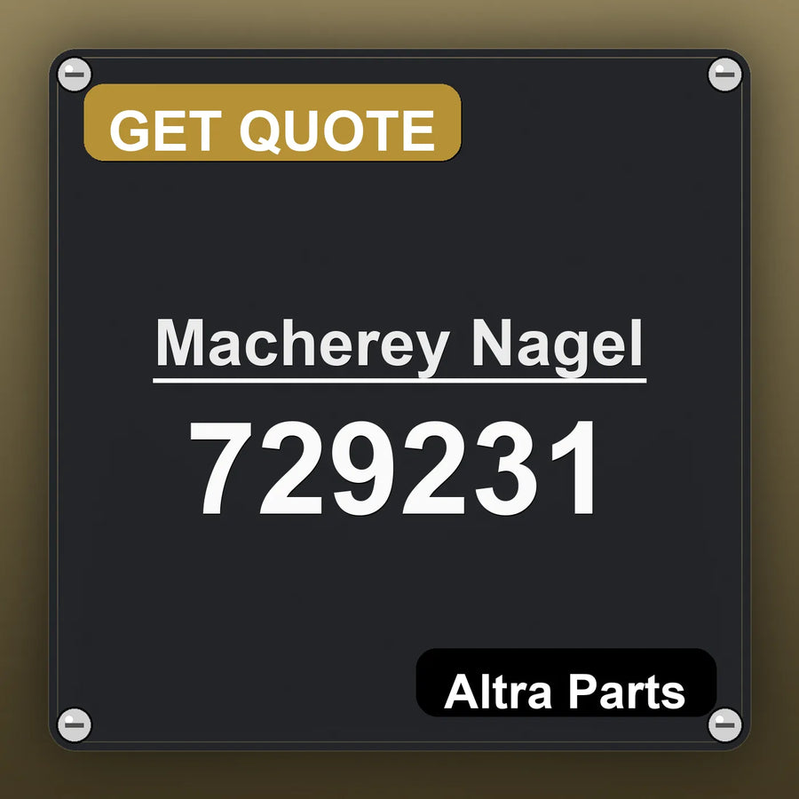 Macherey Nagel 729231 industrial nameplate style image – Altra Parts. GET QUOTE.