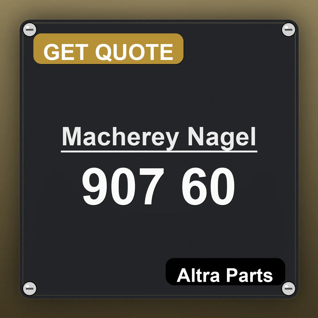 Macherey Nagel 907 60 industrial nameplate style image – Altra Parts. GET QUOTE.