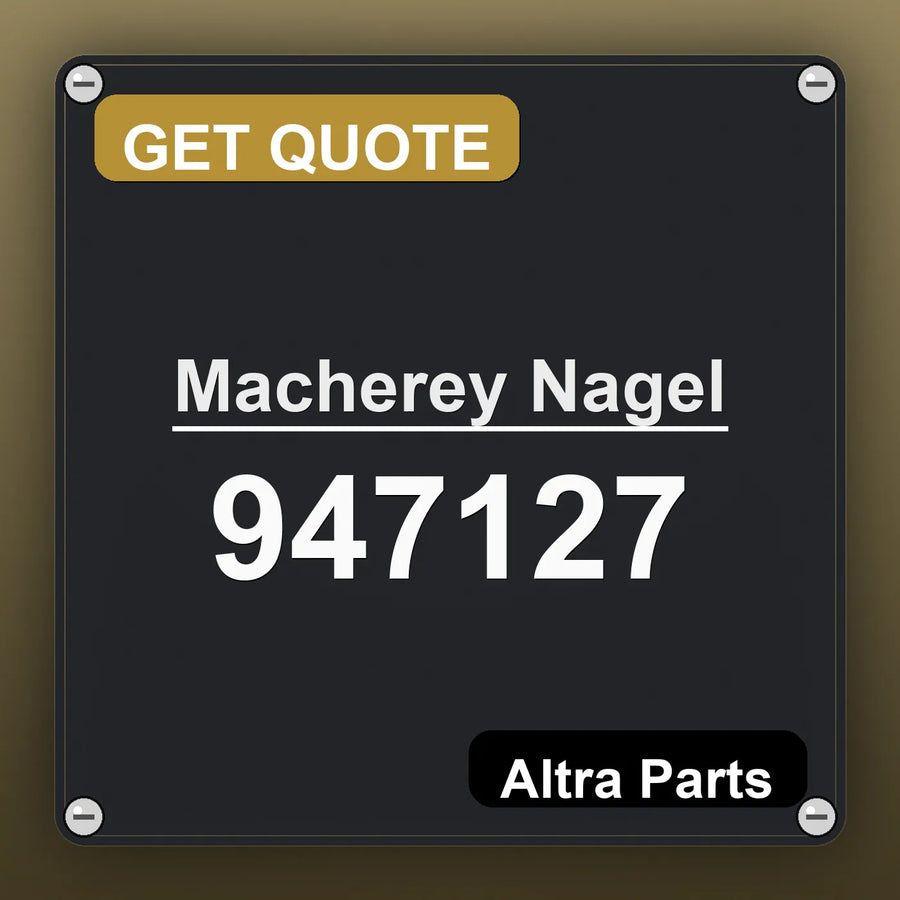 Macherey Nagel 947127 industrial nameplate style image – Altra Parts. GET QUOTE.