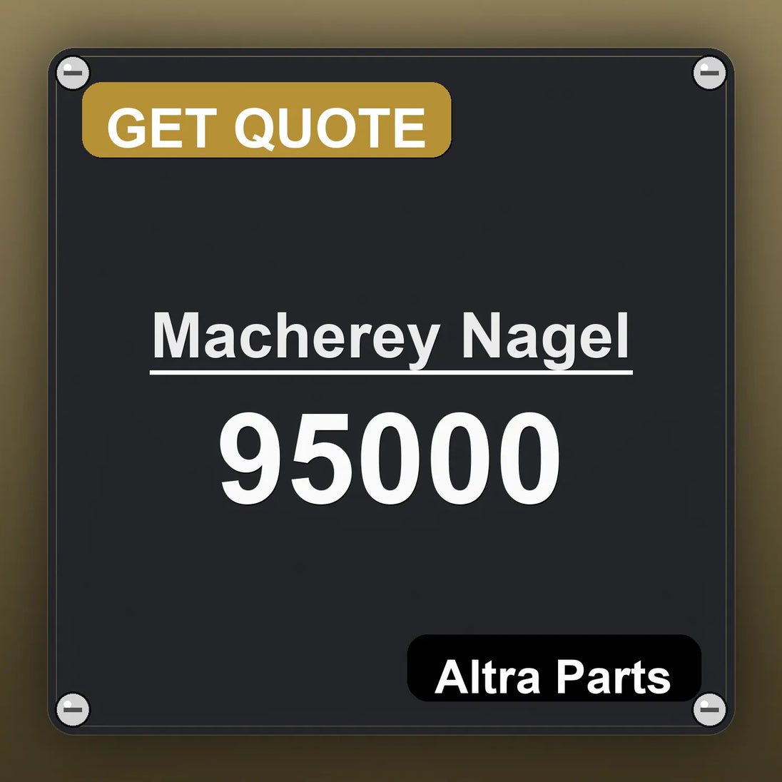 Macherey Nagel 95000 industrial nameplate style image – Altra Parts. GET QUOTE.