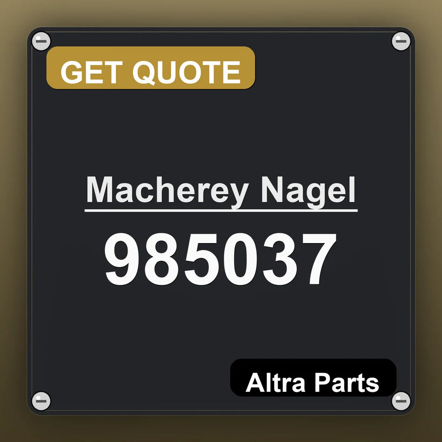Macherey Nagel 985037 industrial nameplate style image – Altra Parts. GET QUOTE.